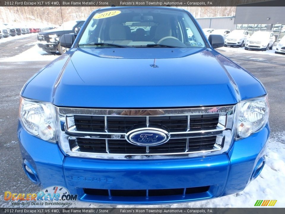 2012 Ford Escape XLT V6 4WD Blue Flame Metallic / Stone Photo #8