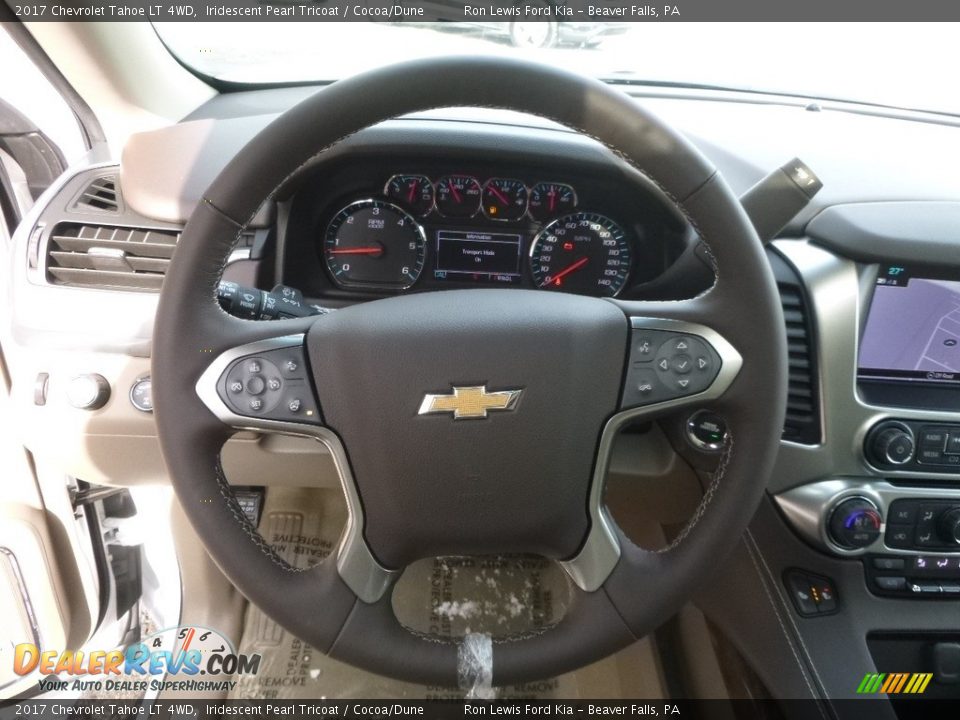 2017 Chevrolet Tahoe LT 4WD Iridescent Pearl Tricoat / Cocoa/Dune Photo #16