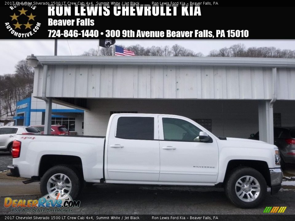 2017 Chevrolet Silverado 1500 LT Crew Cab 4x4 Summit White / Jet Black Photo #1