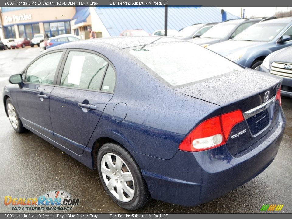 2009 Honda Civic LX Sedan Royal Blue Pearl / Gray Photo #10