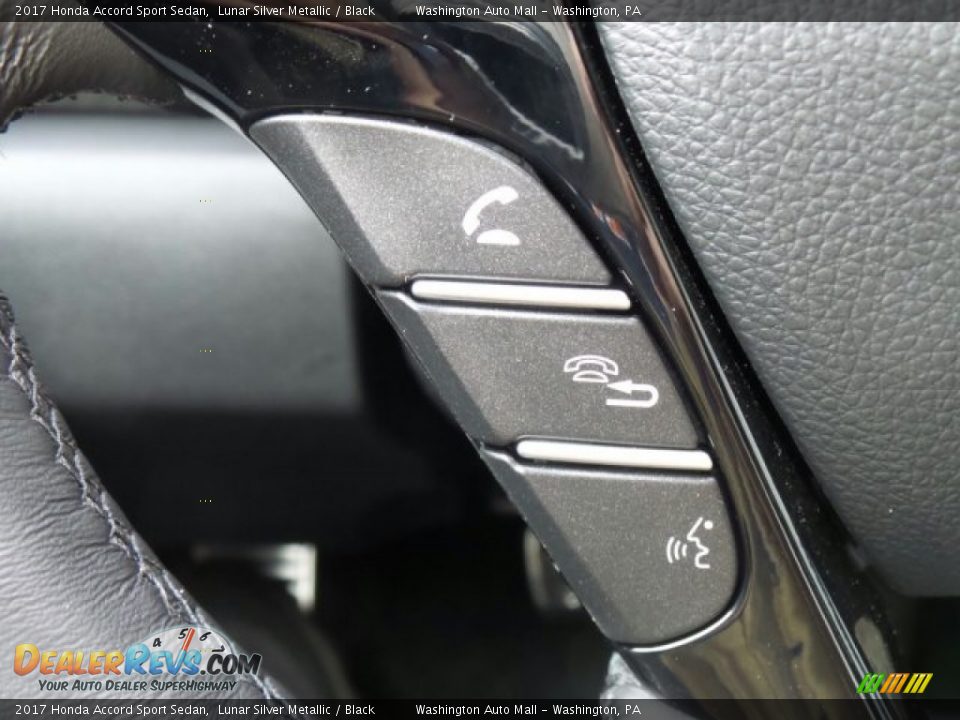 2017 Honda Accord Sport Sedan Lunar Silver Metallic / Black Photo #22
