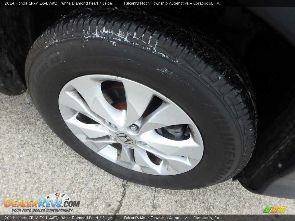 2014 Honda CR-V EX-L AWD White Diamond Pearl / Beige Photo #10