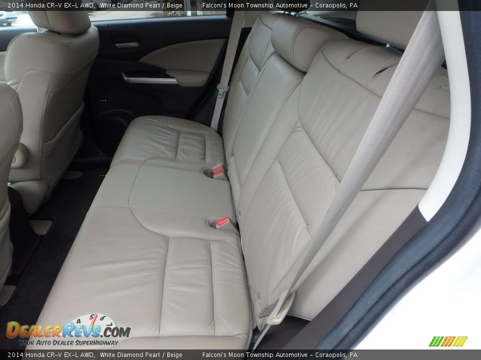 2014 Honda CR-V EX-L AWD White Diamond Pearl / Beige Photo #17