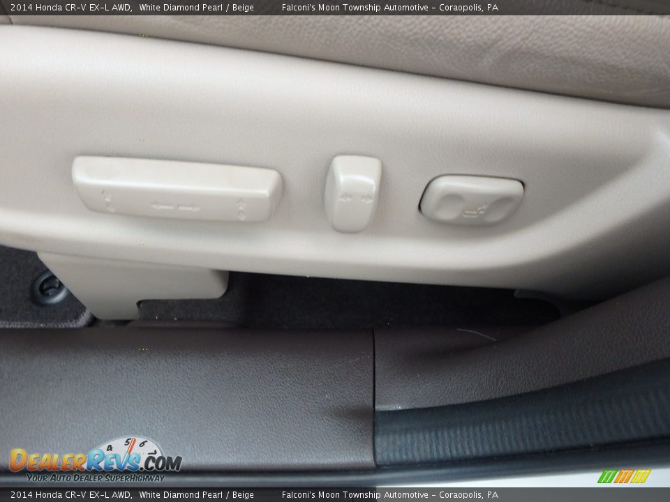 2014 Honda CR-V EX-L AWD White Diamond Pearl / Beige Photo #20