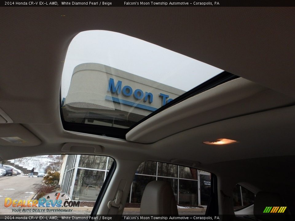 2014 Honda CR-V EX-L AWD White Diamond Pearl / Beige Photo #21