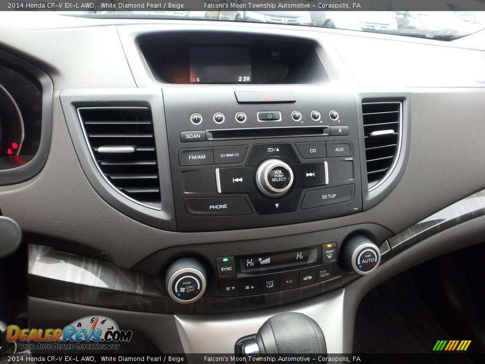 2014 Honda CR-V EX-L AWD White Diamond Pearl / Beige Photo #22
