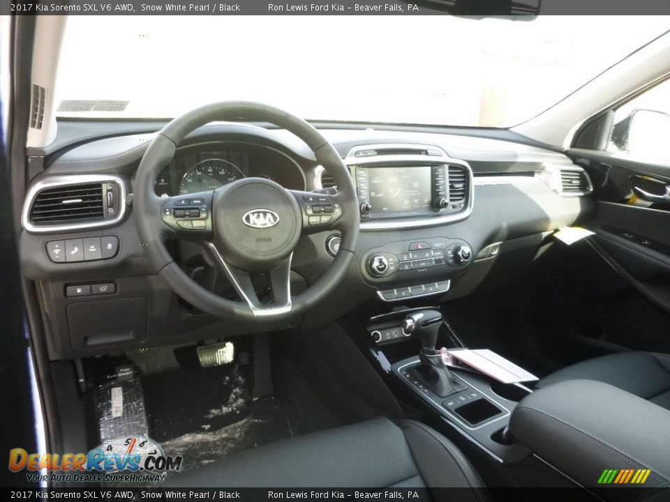 Black Interior - 2017 Kia Sorento SXL V6 AWD Photo #12