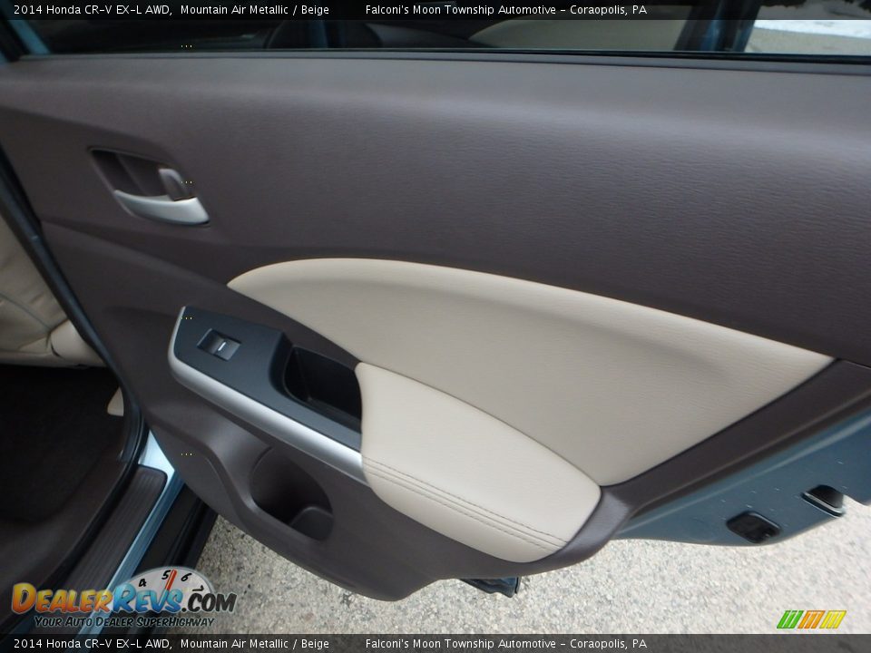 2014 Honda CR-V EX-L AWD Mountain Air Metallic / Beige Photo #15