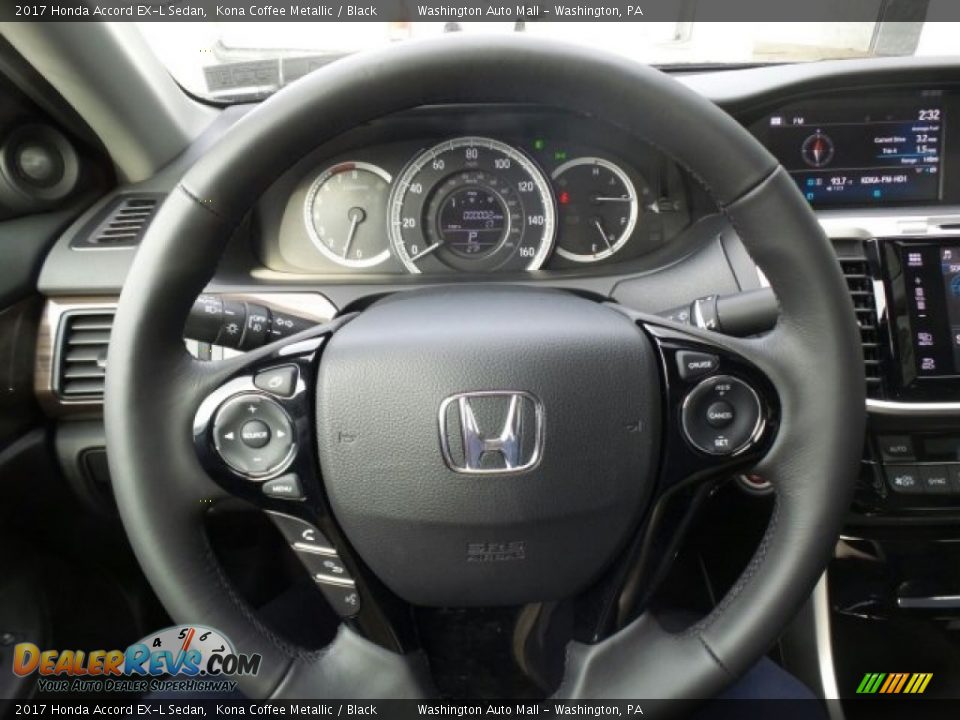 2017 Honda Accord EX-L Sedan Kona Coffee Metallic / Black Photo #19