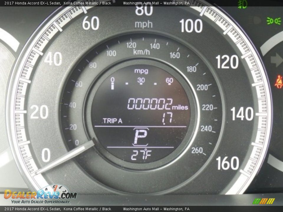 2017 Honda Accord EX-L Sedan Kona Coffee Metallic / Black Photo #20