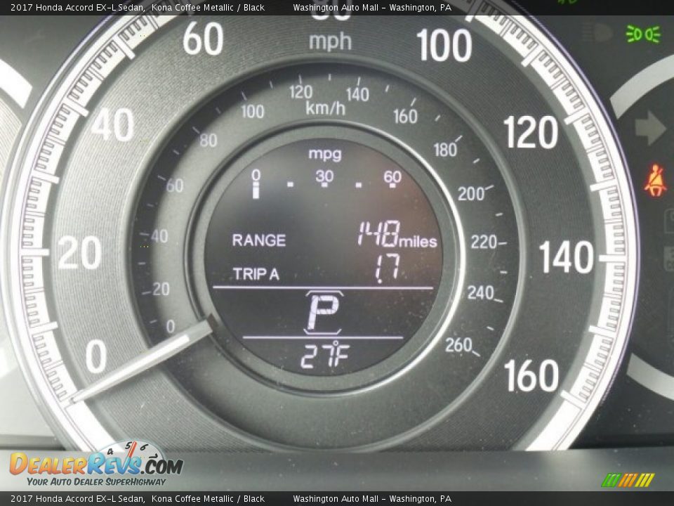 2017 Honda Accord EX-L Sedan Kona Coffee Metallic / Black Photo #21