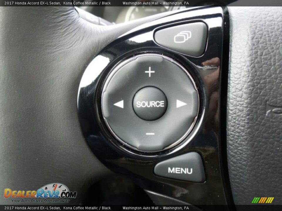 2017 Honda Accord EX-L Sedan Kona Coffee Metallic / Black Photo #23