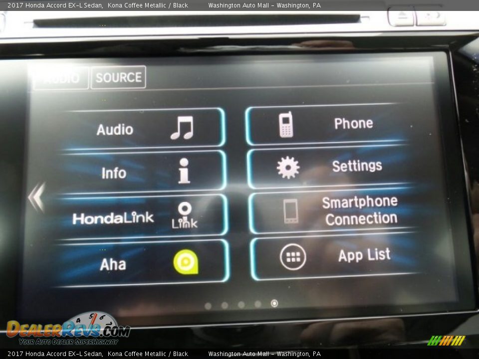 2017 Honda Accord EX-L Sedan Kona Coffee Metallic / Black Photo #30