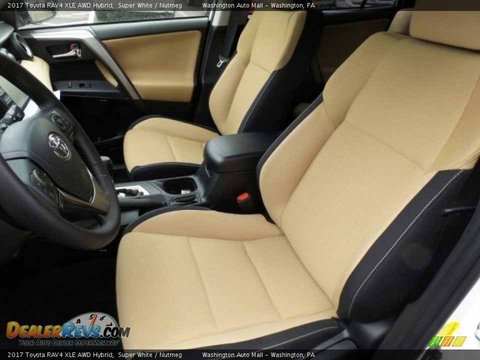Nutmeg Interior - 2017 Toyota RAV4 XLE AWD Hybrid Photo #10