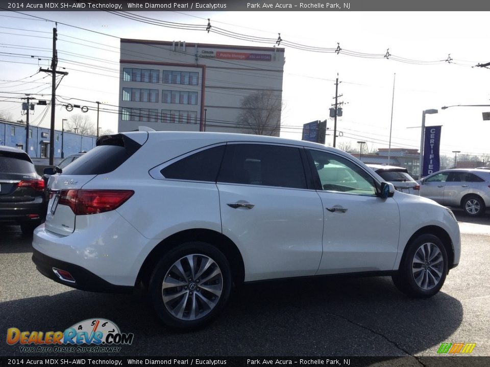 2014 Acura MDX SH-AWD Technology White Diamond Pearl / Eucalyptus Photo #2