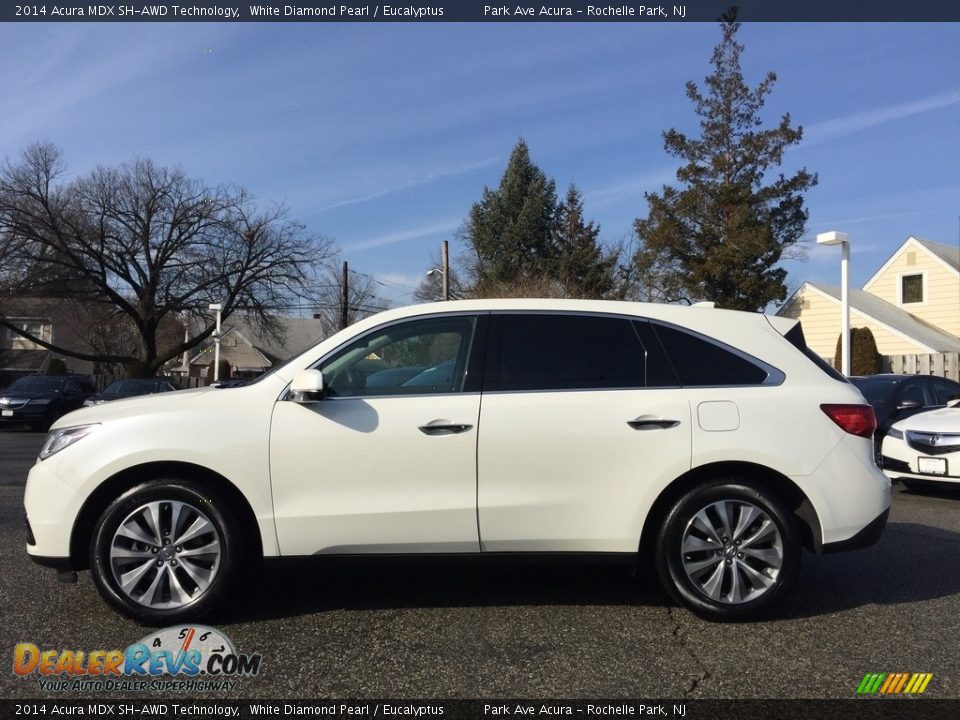 2014 Acura MDX SH-AWD Technology White Diamond Pearl / Eucalyptus Photo #5