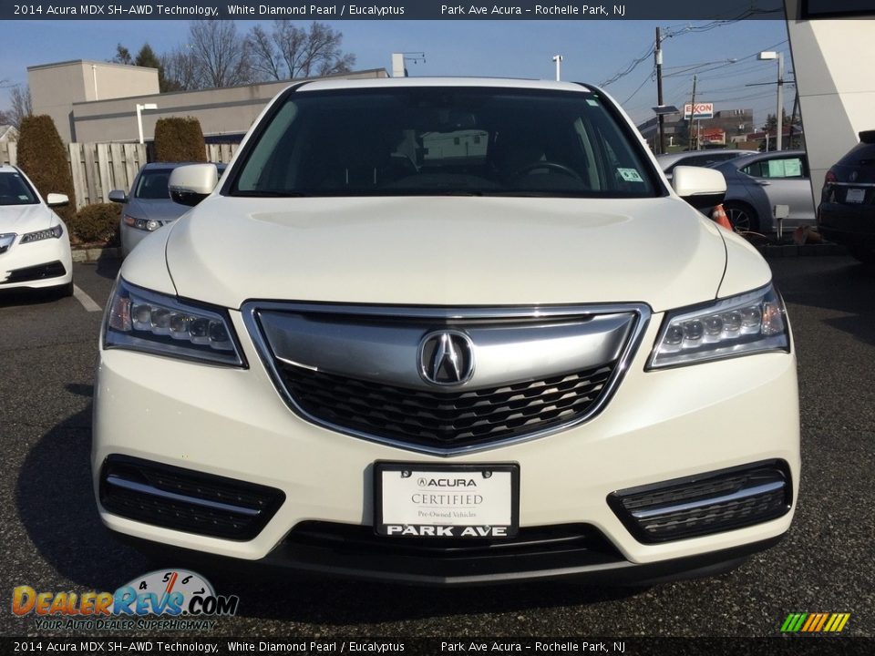 2014 Acura MDX SH-AWD Technology White Diamond Pearl / Eucalyptus Photo #7