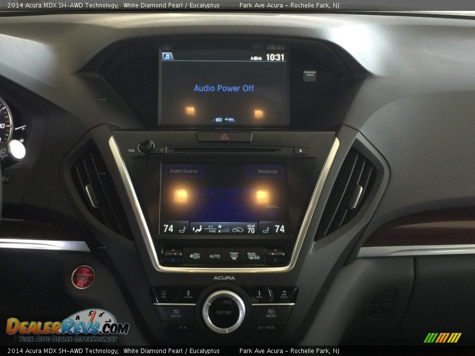 2014 Acura MDX SH-AWD Technology White Diamond Pearl / Eucalyptus Photo #15
