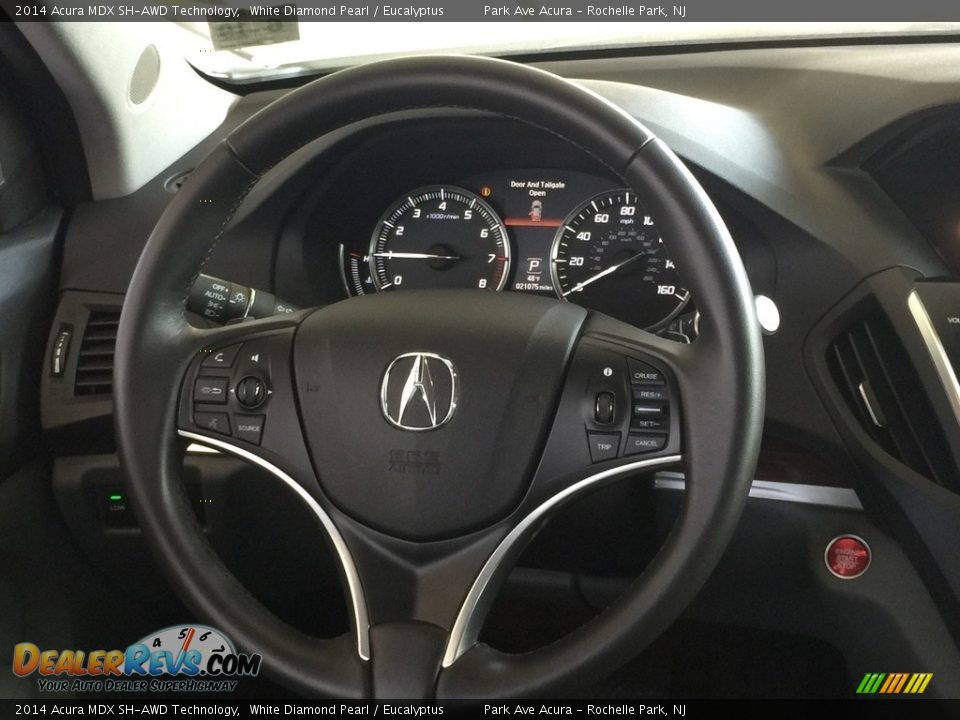 2014 Acura MDX SH-AWD Technology White Diamond Pearl / Eucalyptus Photo #17