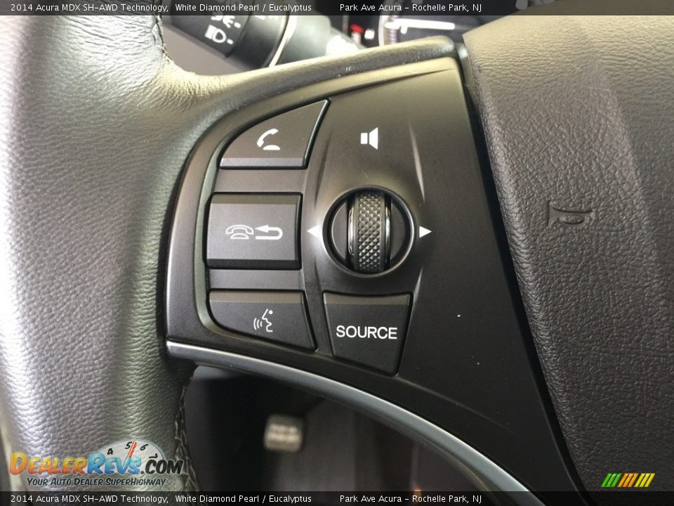 2014 Acura MDX SH-AWD Technology White Diamond Pearl / Eucalyptus Photo #18