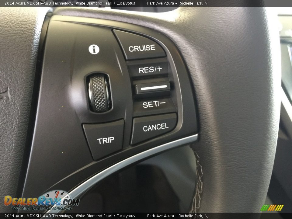 2014 Acura MDX SH-AWD Technology White Diamond Pearl / Eucalyptus Photo #19