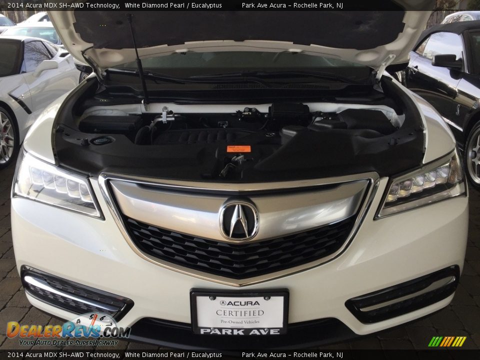 2014 Acura MDX SH-AWD Technology White Diamond Pearl / Eucalyptus Photo #31