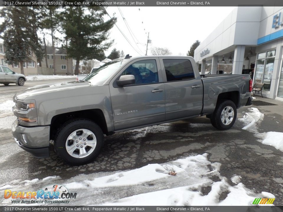 2017 Chevrolet Silverado 1500 LT Crew Cab 4x4 Pepperdust Metallic / Jet Black Photo #4