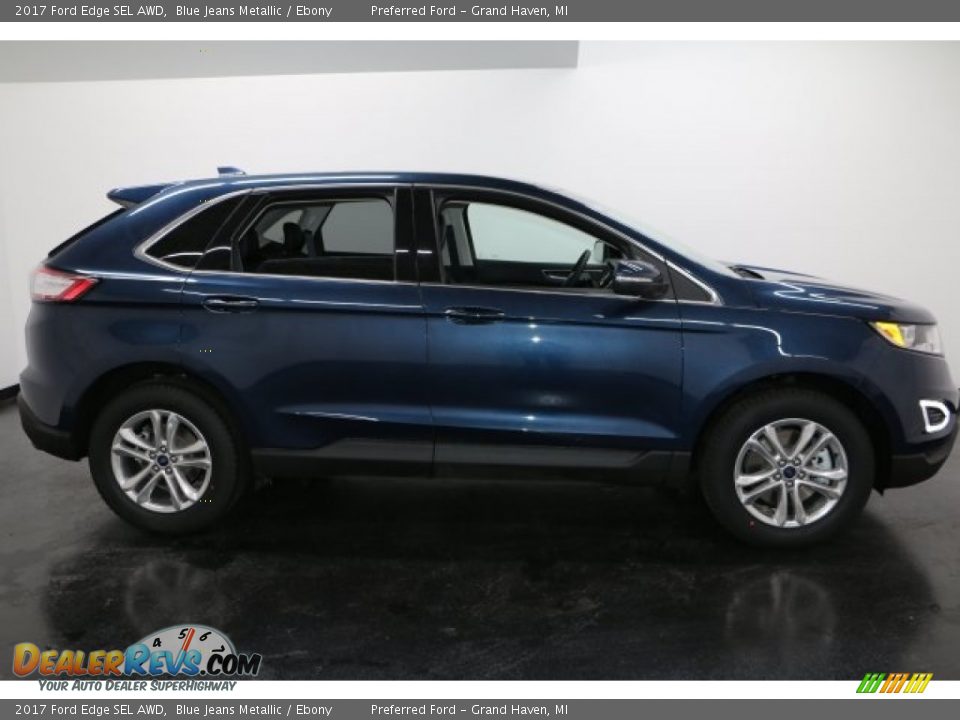 2017 Ford Edge SEL AWD Blue Jeans Metallic / Ebony Photo #1