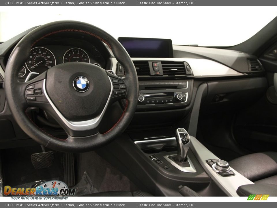 2013 BMW 3 Series ActiveHybrid 3 Sedan Glacier Silver Metallic / Black Photo #8