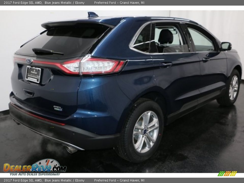 2017 Ford Edge SEL AWD Blue Jeans Metallic / Ebony Photo #9