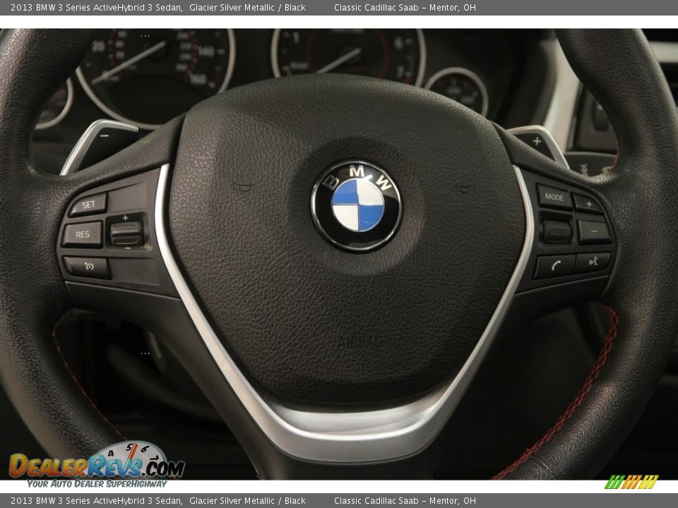 2013 BMW 3 Series ActiveHybrid 3 Sedan Glacier Silver Metallic / Black Photo #10