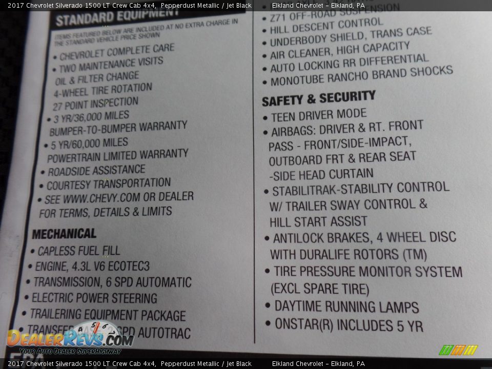 2017 Chevrolet Silverado 1500 LT Crew Cab 4x4 Pepperdust Metallic / Jet Black Photo #13