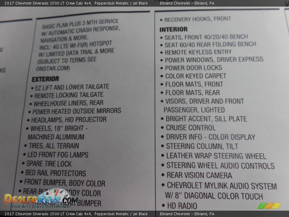 2017 Chevrolet Silverado 1500 LT Crew Cab 4x4 Pepperdust Metallic / Jet Black Photo #14