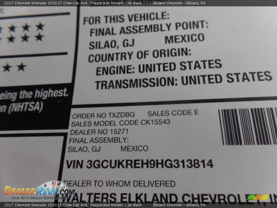 2017 Chevrolet Silverado 1500 LT Crew Cab 4x4 Pepperdust Metallic / Jet Black Photo #16