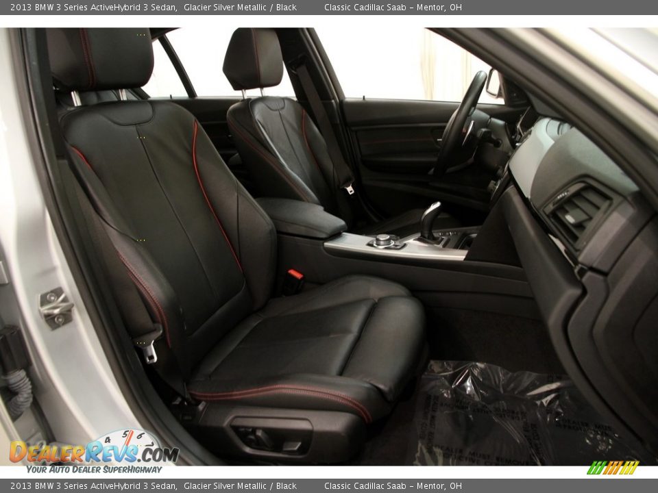 2013 BMW 3 Series ActiveHybrid 3 Sedan Glacier Silver Metallic / Black Photo #20