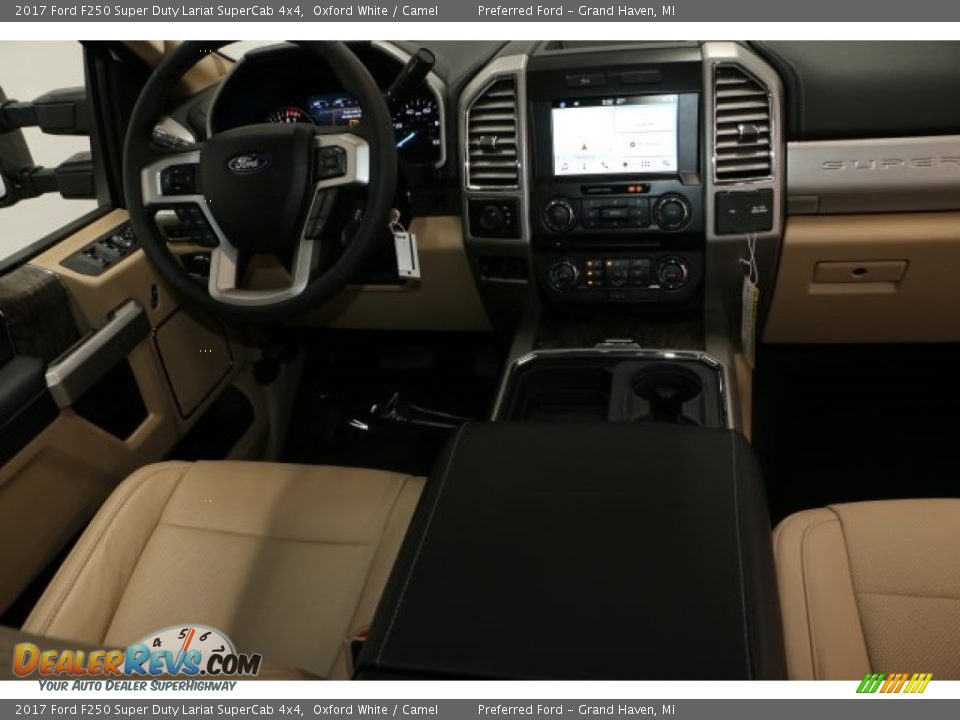 2017 Ford F250 Super Duty Lariat SuperCab 4x4 Oxford White / Camel Photo #2