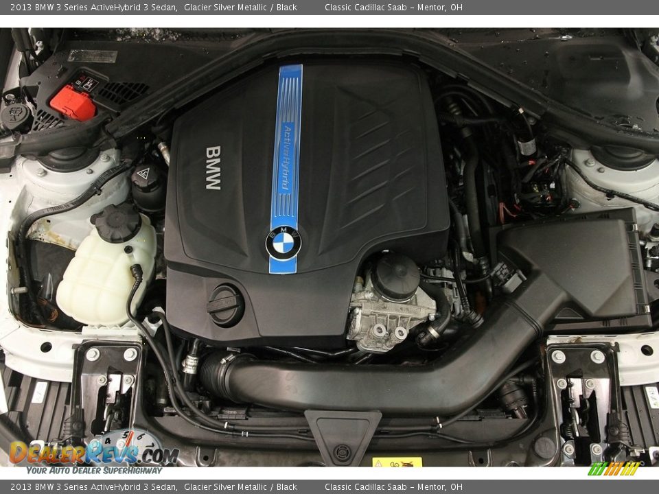 2013 BMW 3 Series ActiveHybrid 3 Sedan Glacier Silver Metallic / Black Photo #25