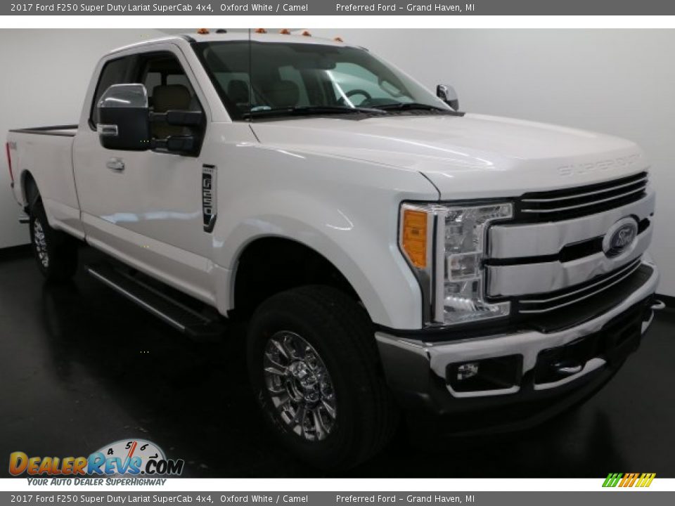 2017 Ford F250 Super Duty Lariat SuperCab 4x4 Oxford White / Camel Photo #7