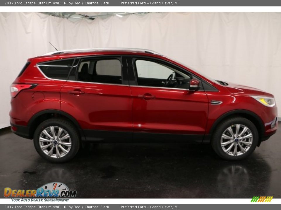 2017 Ford Escape Titanium 4WD Ruby Red / Charcoal Black Photo #1