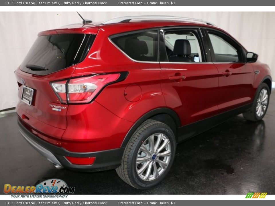 2017 Ford Escape Titanium 4WD Ruby Red / Charcoal Black Photo #8