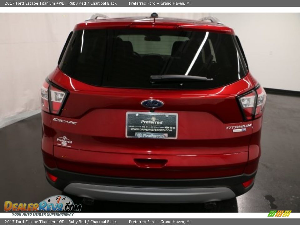 2017 Ford Escape Titanium 4WD Ruby Red / Charcoal Black Photo #9