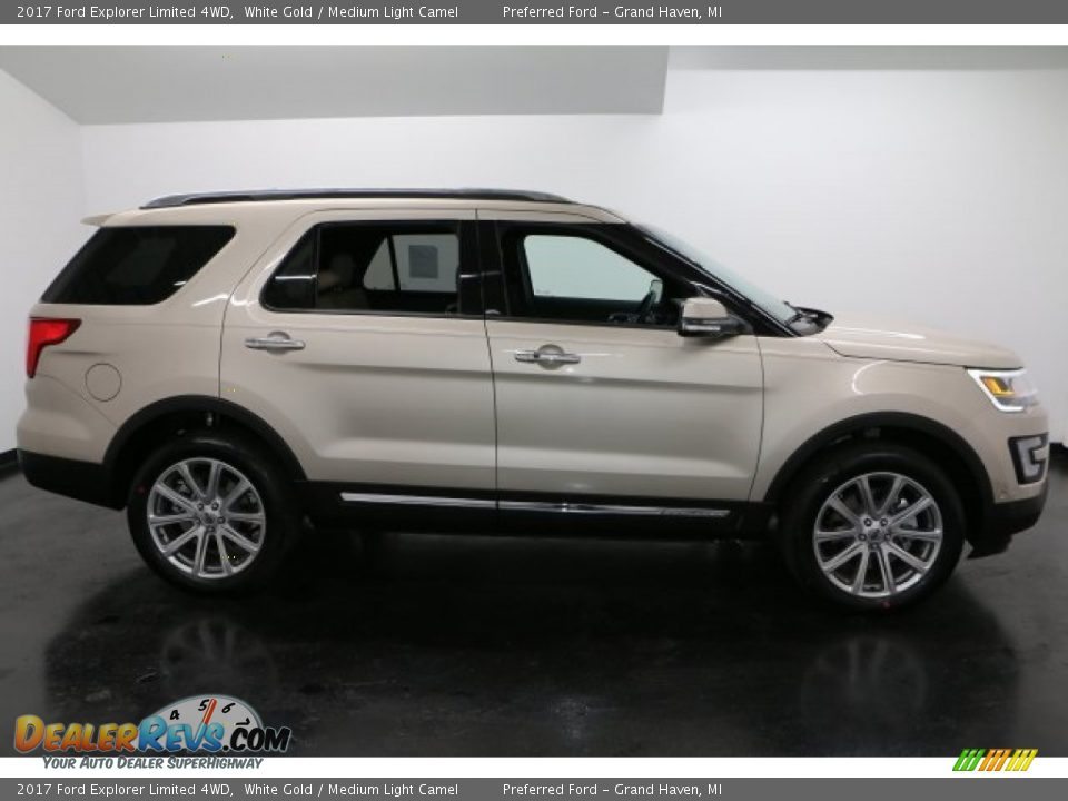 2017 Ford Explorer Limited 4WD White Gold / Medium Light Camel Photo #1