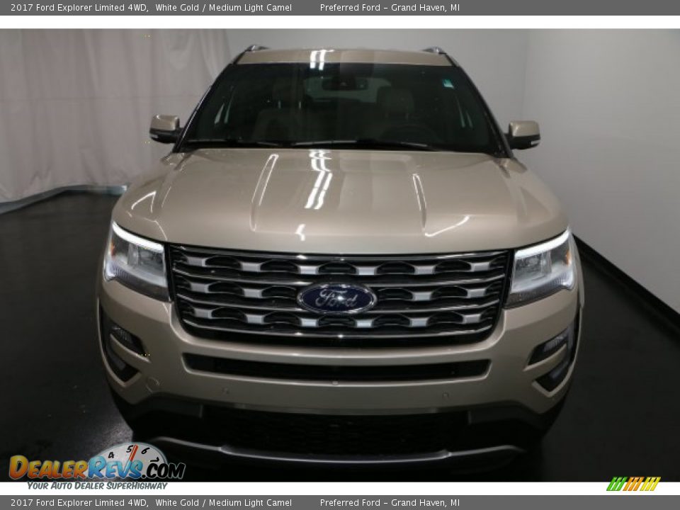 2017 Ford Explorer Limited 4WD White Gold / Medium Light Camel Photo #7