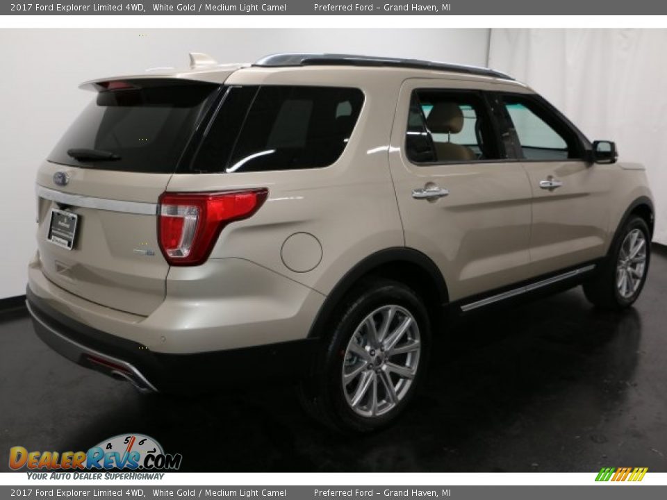 2017 Ford Explorer Limited 4WD White Gold / Medium Light Camel Photo #9