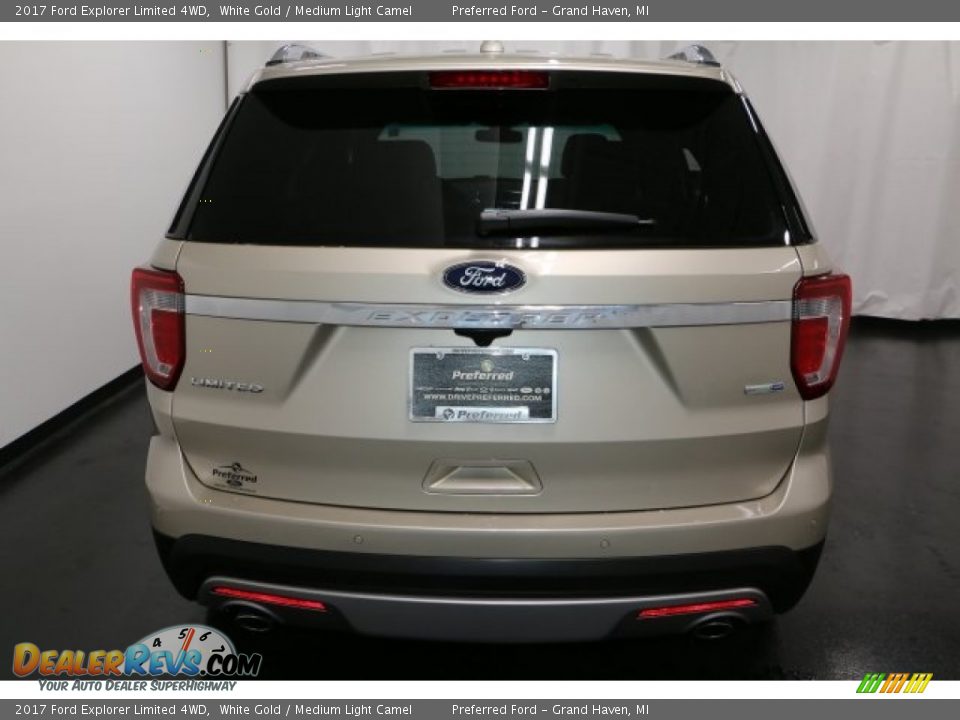 2017 Ford Explorer Limited 4WD White Gold / Medium Light Camel Photo #10