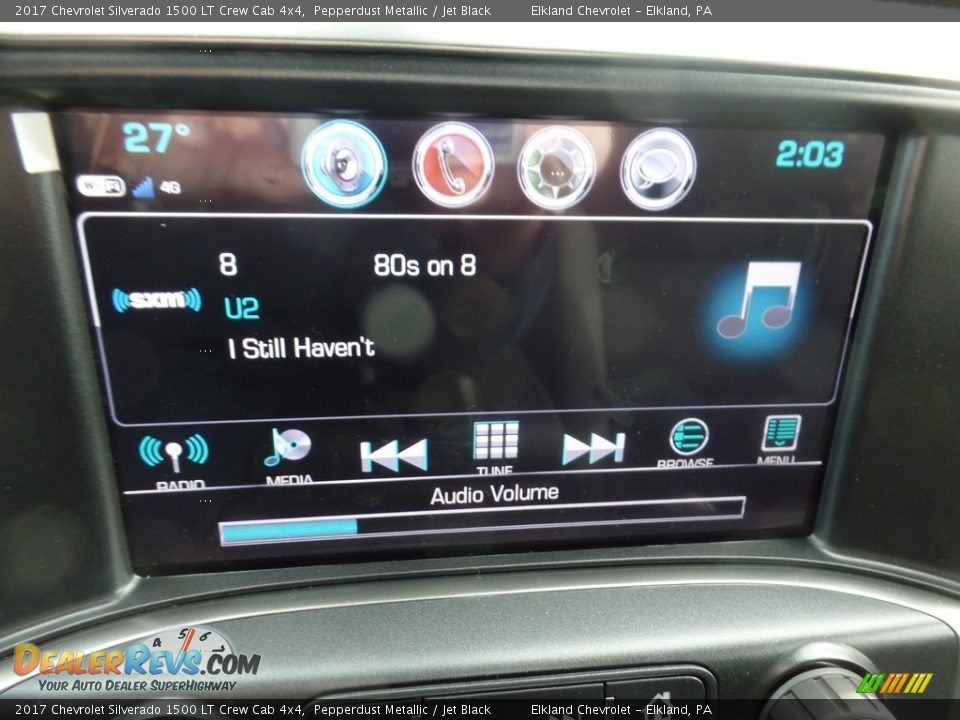 2017 Chevrolet Silverado 1500 LT Crew Cab 4x4 Pepperdust Metallic / Jet Black Photo #33