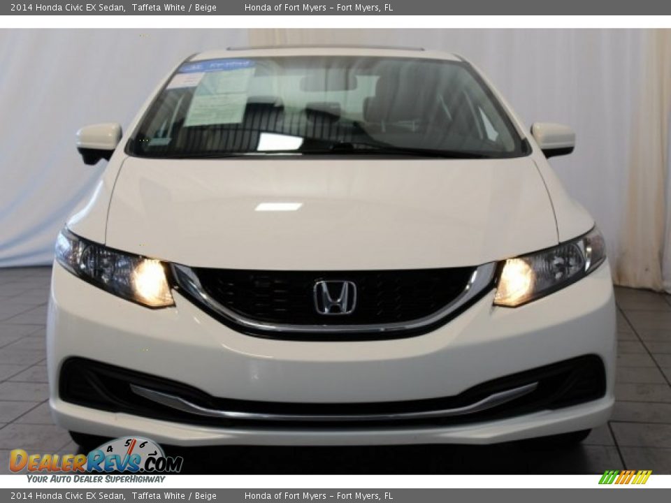 2014 Honda Civic EX Sedan Taffeta White / Beige Photo #4
