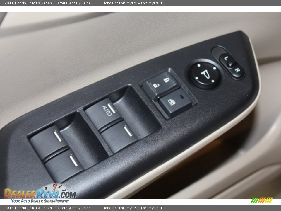 2014 Honda Civic EX Sedan Taffeta White / Beige Photo #8