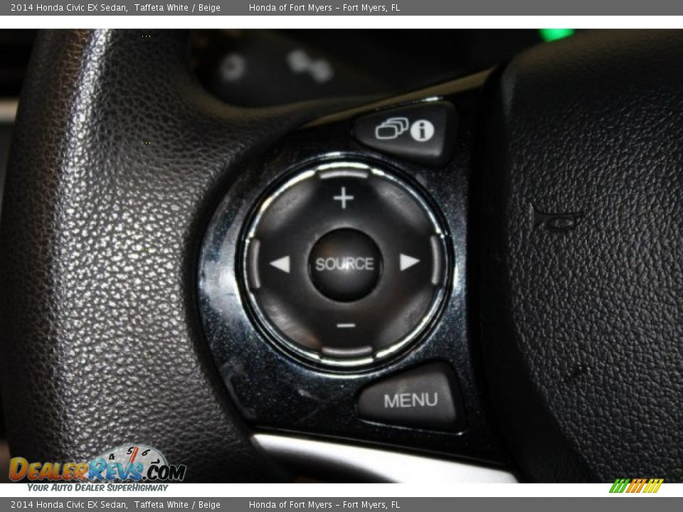 2014 Honda Civic EX Sedan Taffeta White / Beige Photo #12