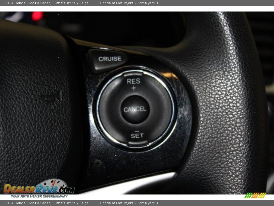 2014 Honda Civic EX Sedan Taffeta White / Beige Photo #13